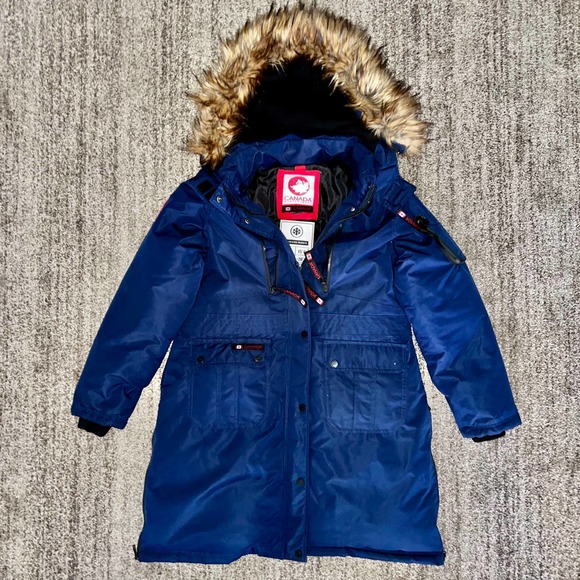 Canada Goose Other - Canada Weather Gear Men's Full Zip Faux Fur Winter Parka Coat Jacket in Blue